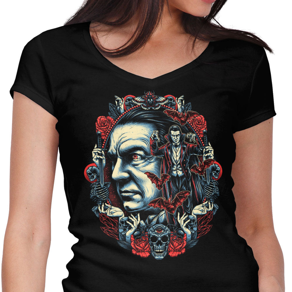 Mind Control of the Vampire Women's V-Neck - Adult & Kids T-Shirts, Sweatshirts & Hoodies apparel design preview 1