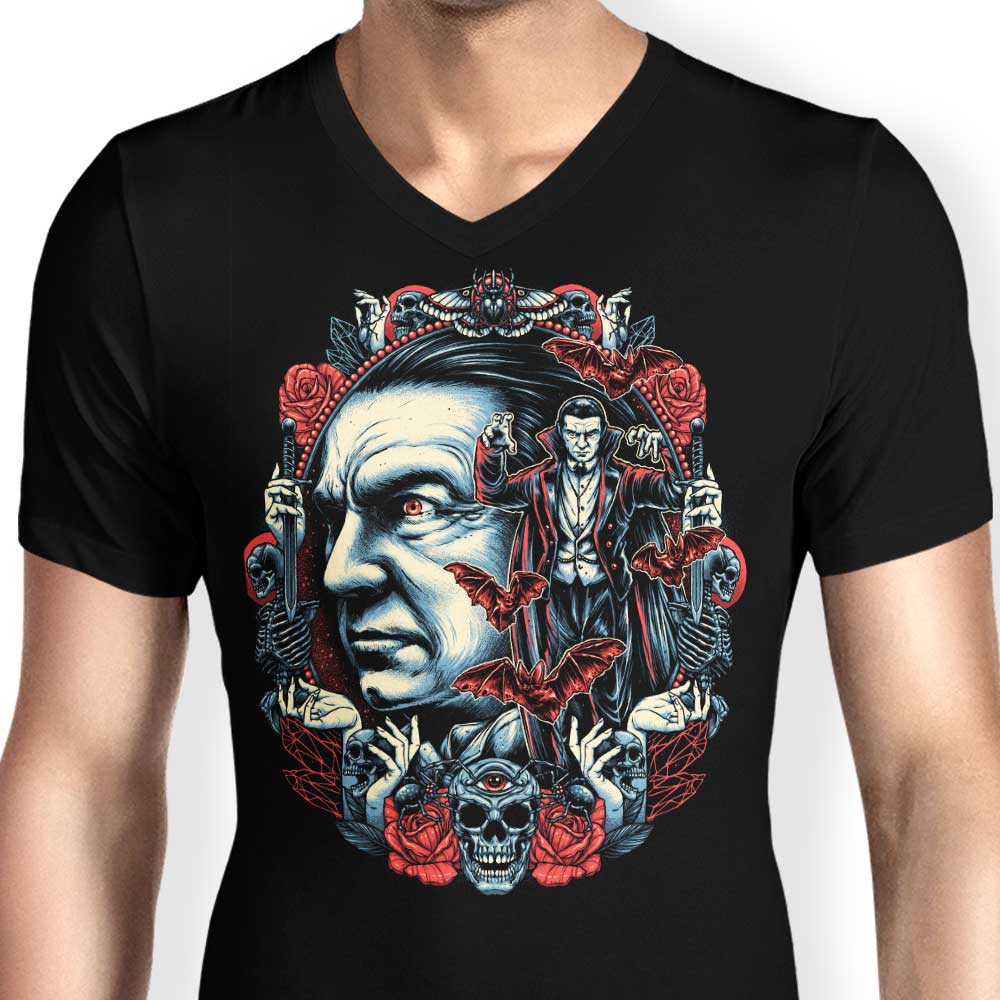 Mind Control of the Vampire Men's V-Neck - Adult & Kids T-Shirts, Sweatshirts & Hoodies apparel design preview 1
