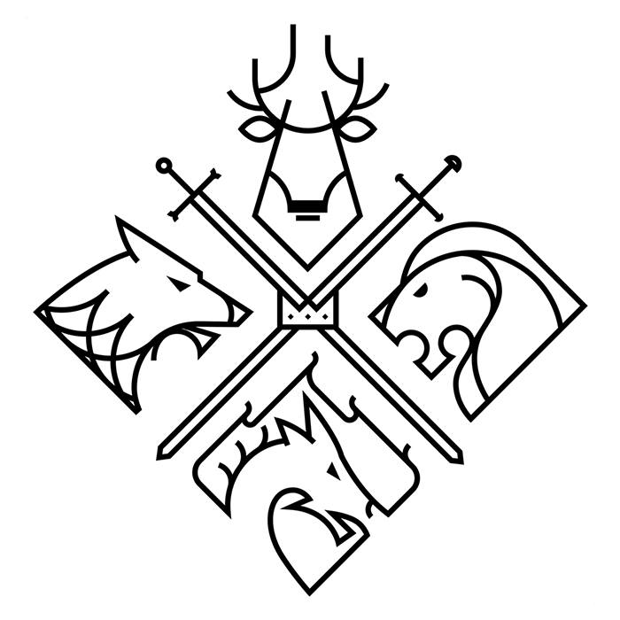 Minimal Thrones (Alt) - Adult & Kids T-Shirts, Sweatshirts & Hoodies apparel design preview 2