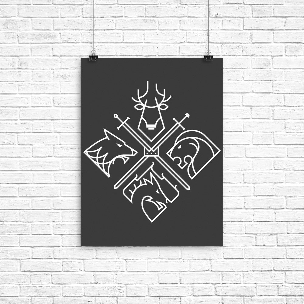 Minimal Thrones Poster - Adult & Kids T-Shirts, Sweatshirts & Hoodies apparel design preview 1