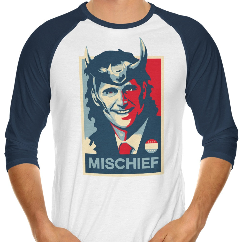 Mischief 3/4 Sleeve Raglan - Adult & Kids T-Shirts, Sweatshirts & Hoodies apparel design preview 1