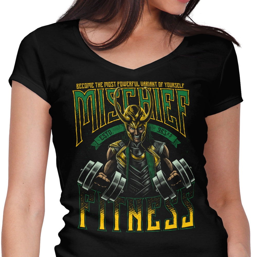 Mischief Fitness Women's V-Neck - Adult & Kids T-Shirts, Sweatshirts & Hoodies apparel design preview 1