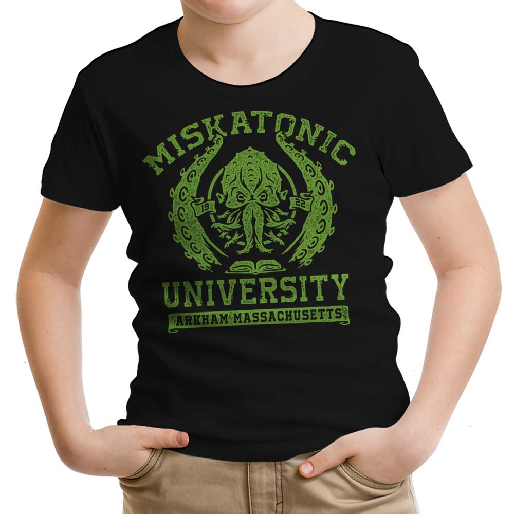 Miskatonic University Youth Apparel - Adult & Kids T-Shirts, Sweatshirts & Hoodies apparel design preview 1