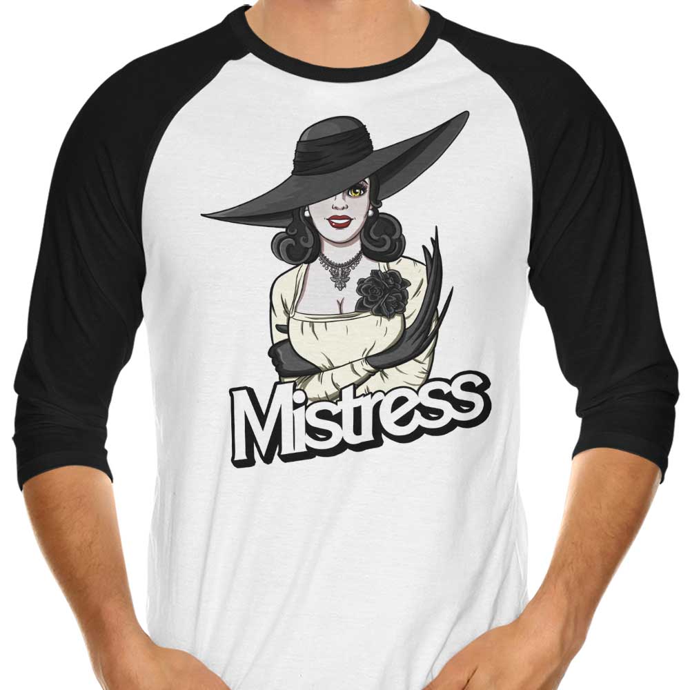 Mistress 3/4 Sleeve Raglan - Adult & Kids T-Shirts, Sweatshirts & Hoodies apparel design preview 1