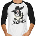 Mistress 3/4 Sleeve Raglan - Adult & Kids T-Shirts, Sweatshirts & Hoodies apparel design preview 1