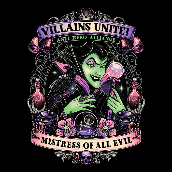 Mistress of All Evil Men's Apparel - Adult & Kids T-Shirts, Sweatshirts & Hoodies apparel design preview 2
