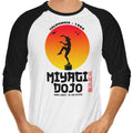 Miyagi Dojo 3/4 Sleeve Raglan - Adult & Kids T-Shirts, Sweatshirts & Hoodies apparel design preview 1