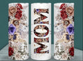 Mom Flowers 20 oz Skinny Tumbler Cup With Straw - Adult & Kids T-Shirts, Sweatshirts & Hoodies apparel design preview 1