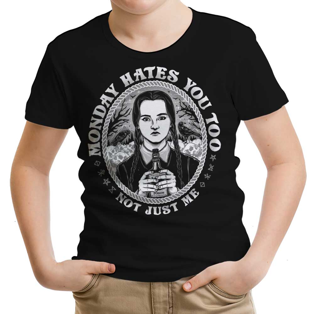 Monday Hates You Too Youth Apparel - Adult & Kids T-Shirts, Sweatshirts & Hoodies apparel design preview 1