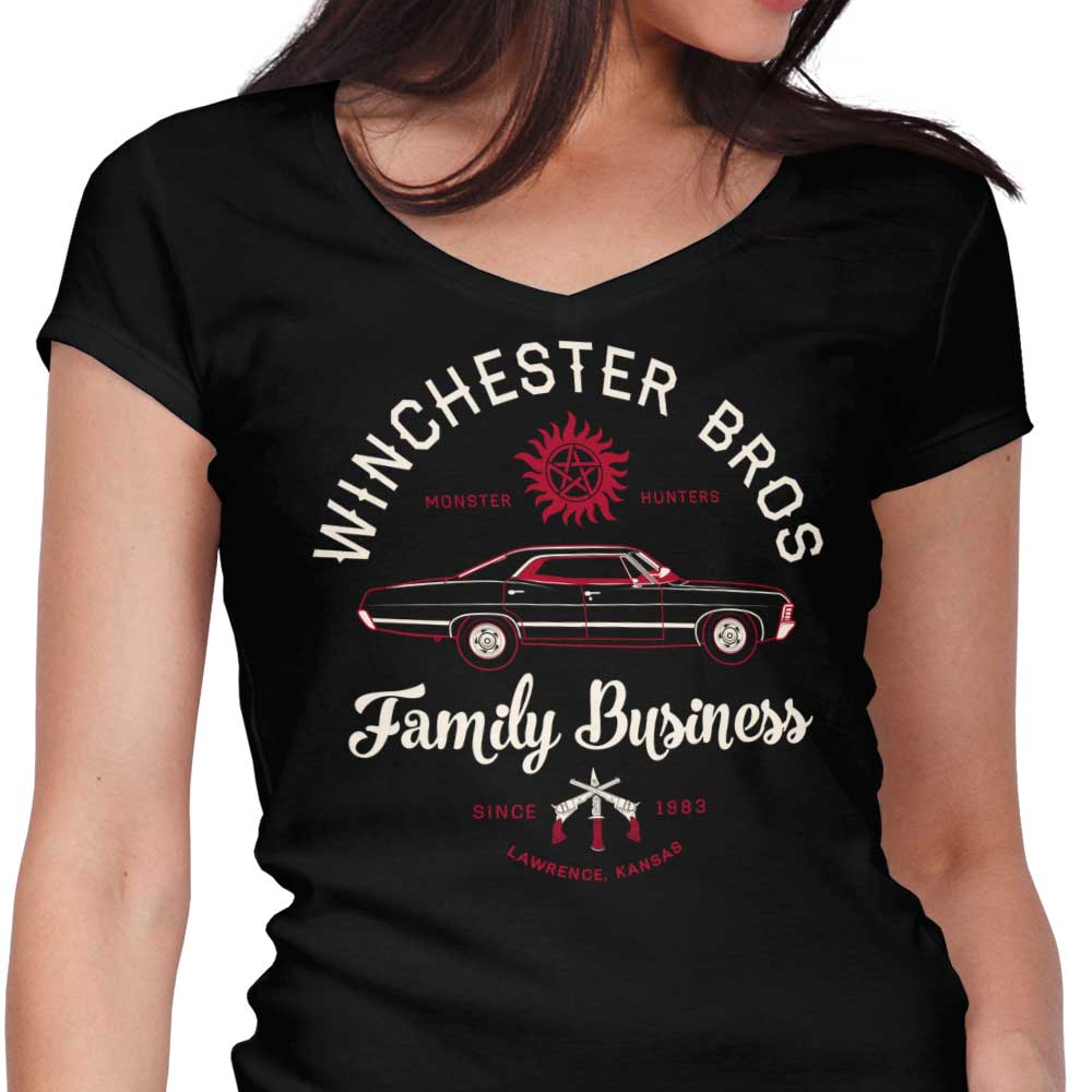 Monster Hunters Women's V-Neck - Adult & Kids T-Shirts, Sweatshirts & Hoodies apparel design preview 1