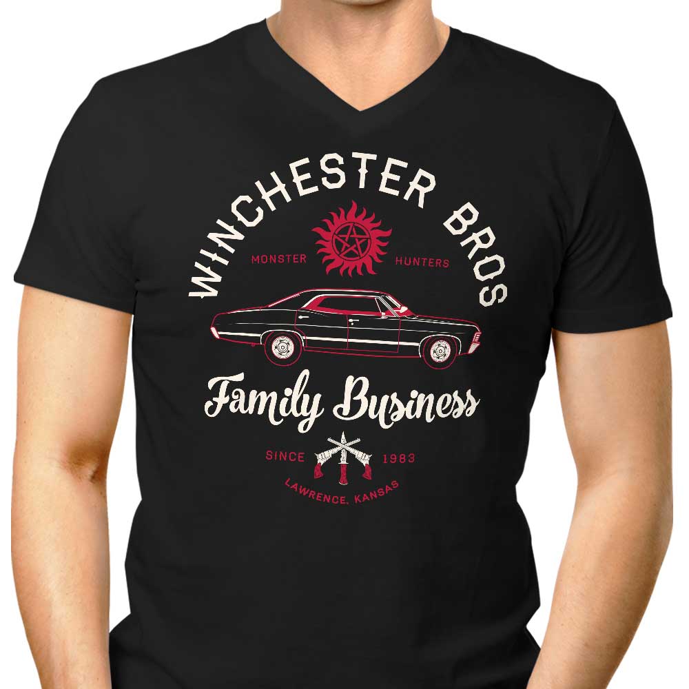 Monster Hunters Men's V-Neck - Adult & Kids T-Shirts, Sweatshirts & Hoodies apparel design preview 1