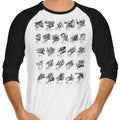 Monsterpedia 3/4 Sleeve Raglan - Adult & Kids T-Shirts, Sweatshirts & Hoodies apparel design preview 1