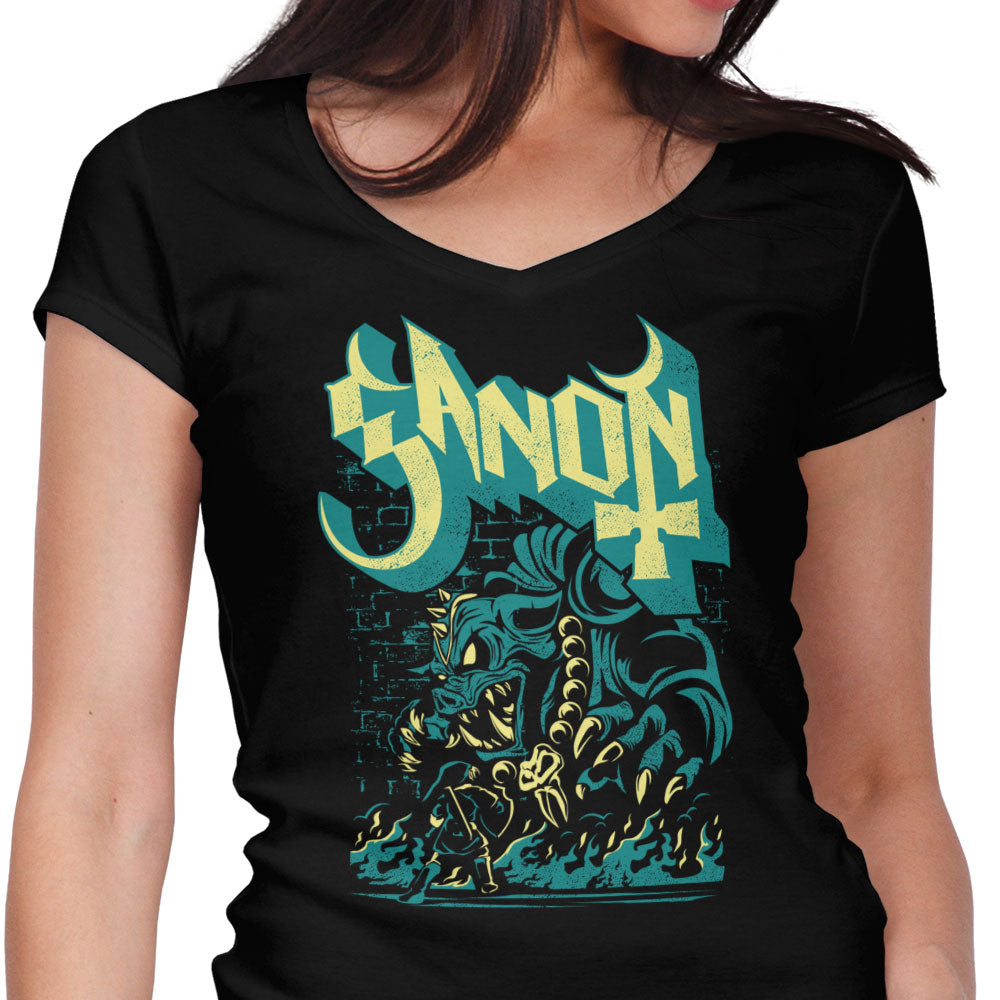Monstrous Prince of Darkness Women's V-Neck - Adult & Kids T-Shirts, Sweatshirts & Hoodies apparel design preview 1