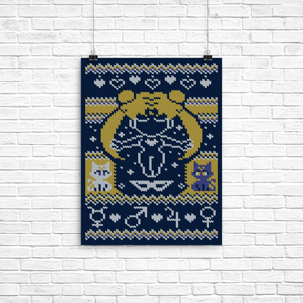Moon Prism Christmas Poster - Adult & Kids T-Shirts, Sweatshirts & Hoodies apparel design preview 1