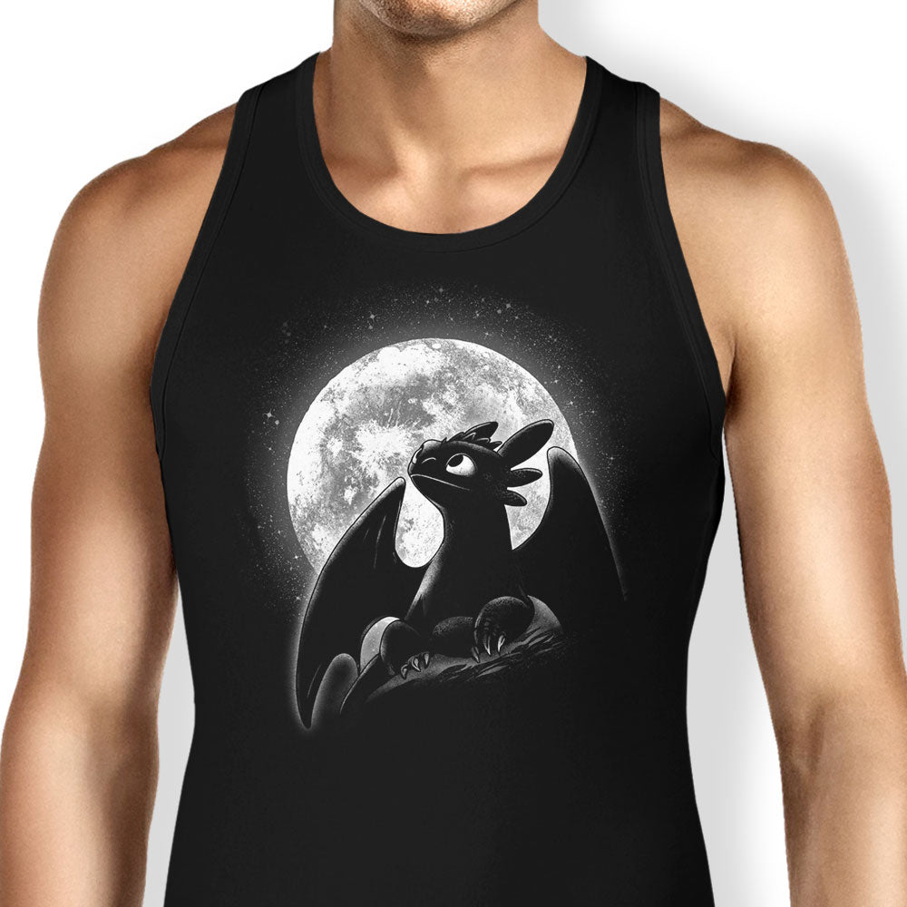 Moonlit Dragon Tank Top - Adult & Kids T-Shirts, Sweatshirts & Hoodies apparel design preview 1