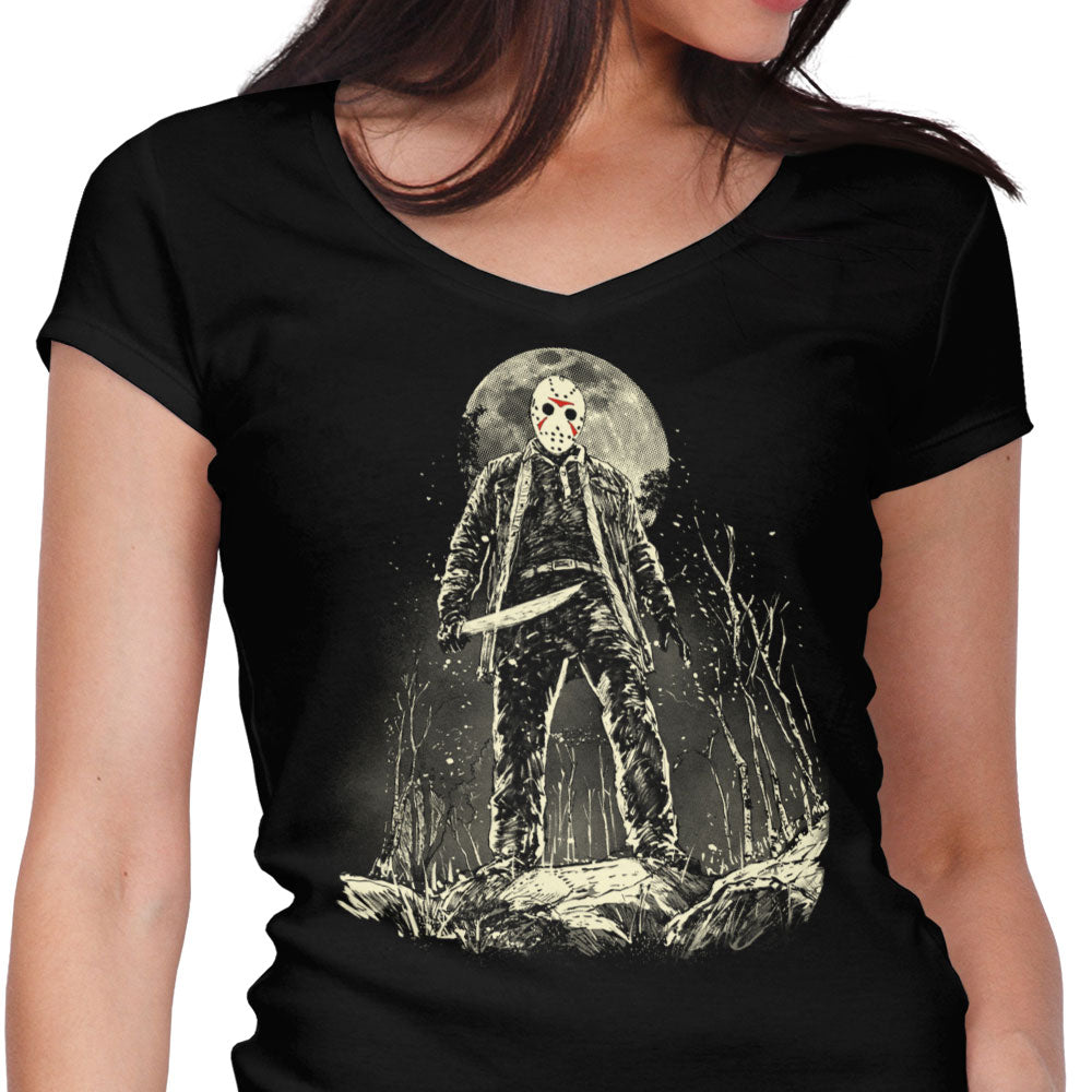 Moonlit Slasher Women's V-Neck - Adult & Kids T-Shirts, Sweatshirts & Hoodies apparel design preview 1