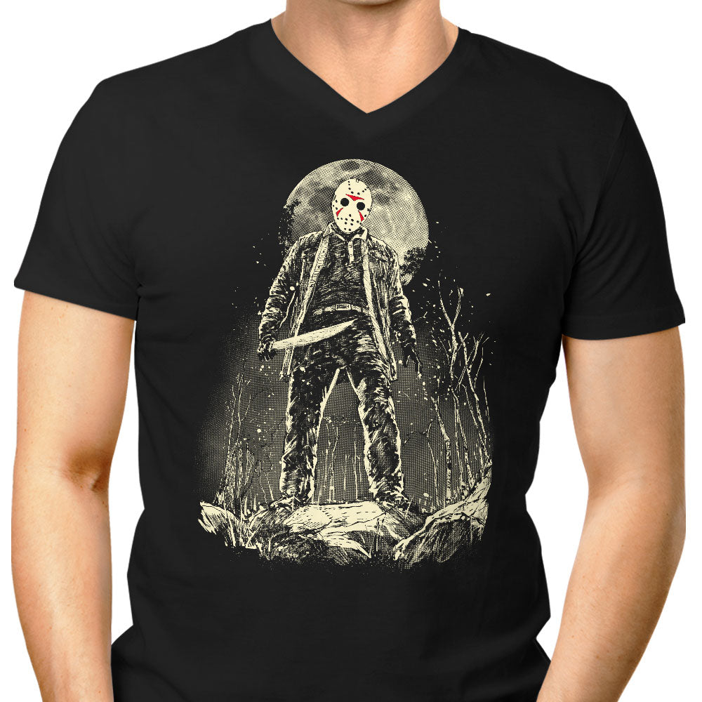 Moonlit Slasher Men's V-Neck - Adult & Kids T-Shirts, Sweatshirts & Hoodies apparel design preview 1