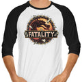 Mortal Fatality 3/4 Sleeve Raglan - Adult & Kids T-Shirts, Sweatshirts & Hoodies apparel design preview 1