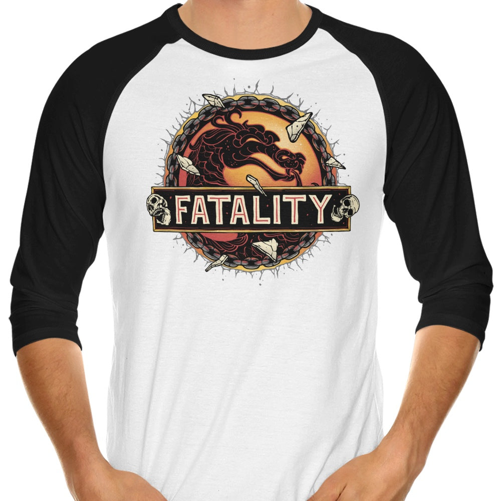 Mortal Fatality 3/4 Sleeve Raglan - Adult & Kids T-Shirts, Sweatshirts & Hoodies apparel design preview 1