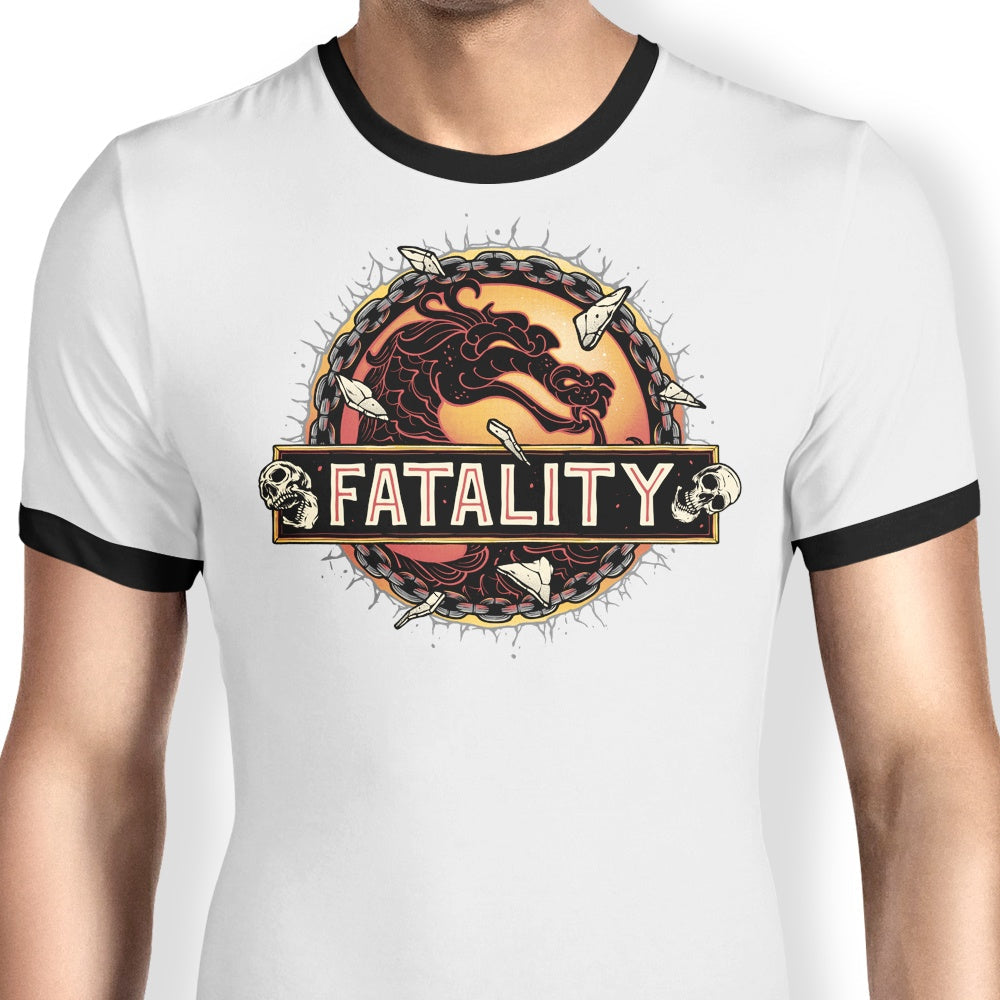 Mortal Fatality Ringer - Adult & Kids T-Shirts, Sweatshirts & Hoodies apparel design preview 1