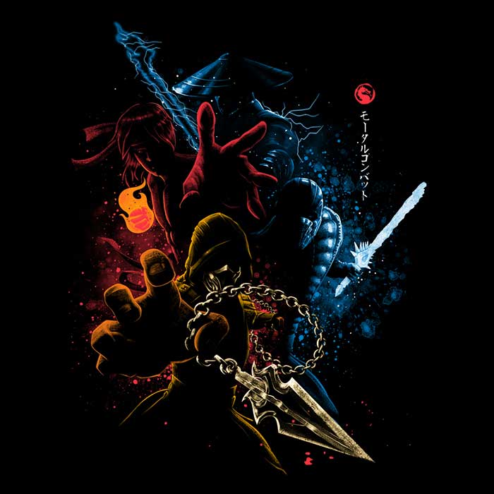 Mortal Fighters - Adult & Kids T-Shirts, Sweatshirts & Hoodies apparel design preview 2