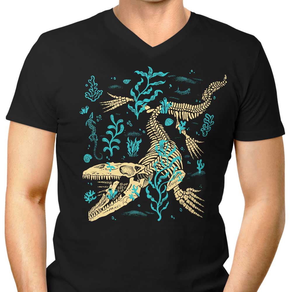 Mosasaurus Fossils Men's V-Neck - Adult & Kids T-Shirts, Sweatshirts & Hoodies apparel design preview 1