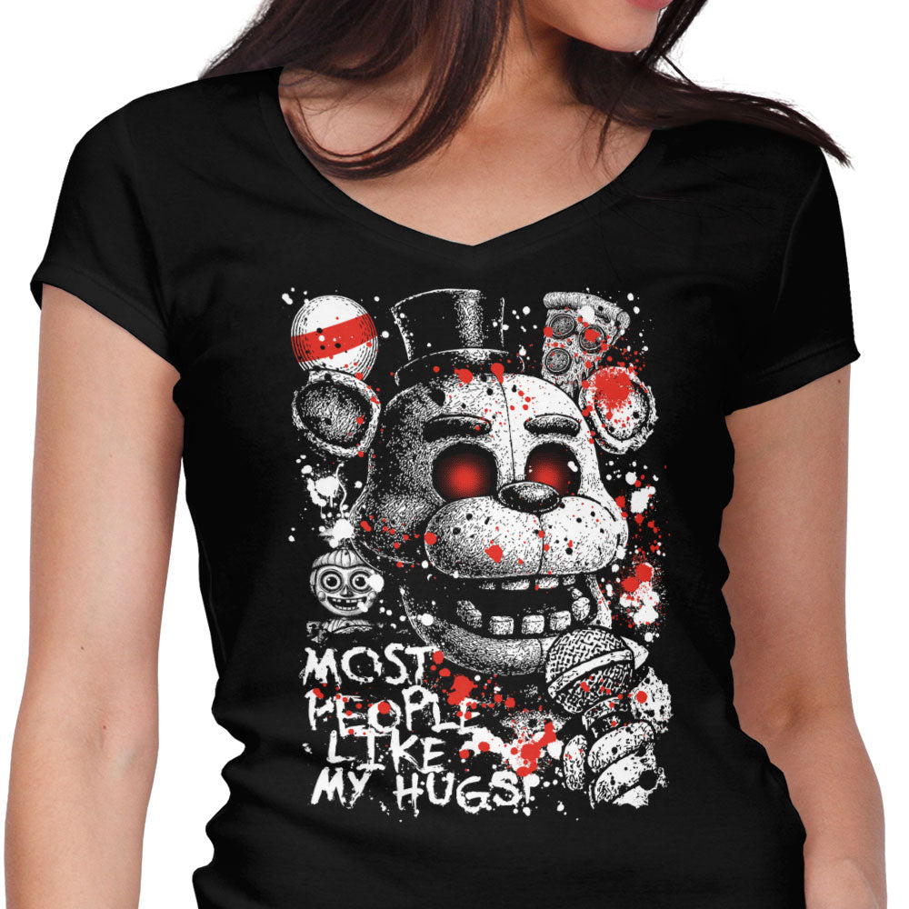 Most People Like My Hugs Women's V-Neck - Adult & Kids T-Shirts, Sweatshirts & Hoodies apparel design preview 1
