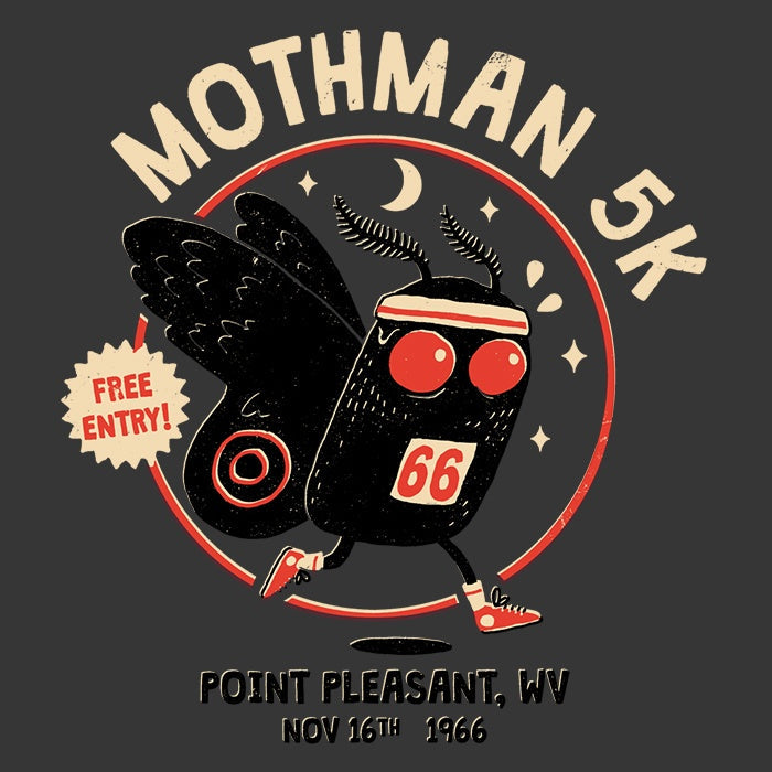 Mothman 5k Coasters - Adult & Kids T-Shirts, Sweatshirts & Hoodies apparel design preview 1