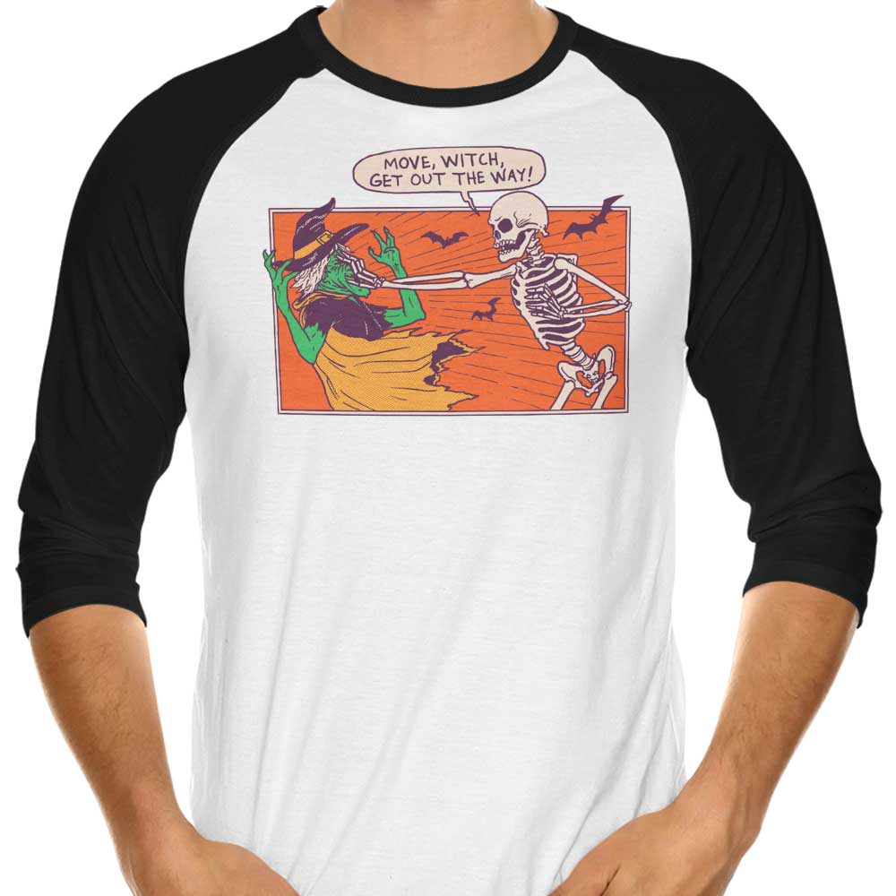 Move Witch 3/4 Sleeve Raglan - Adult & Kids T-Shirts, Sweatshirts & Hoodies apparel design preview 1