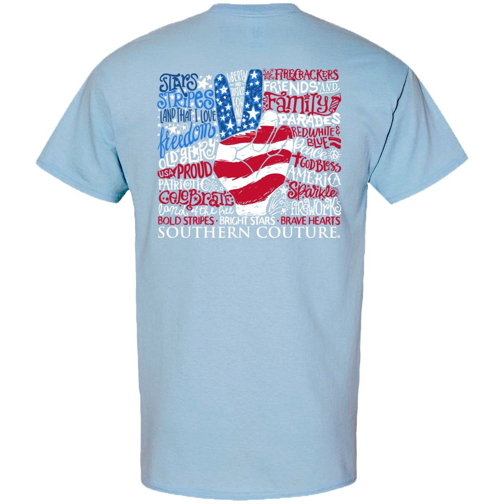 Southern Couture Classic Stars Stripes Peace USA - Adult & Kids T-Shirts, Sweatshirts & Hoodies apparel design preview 1