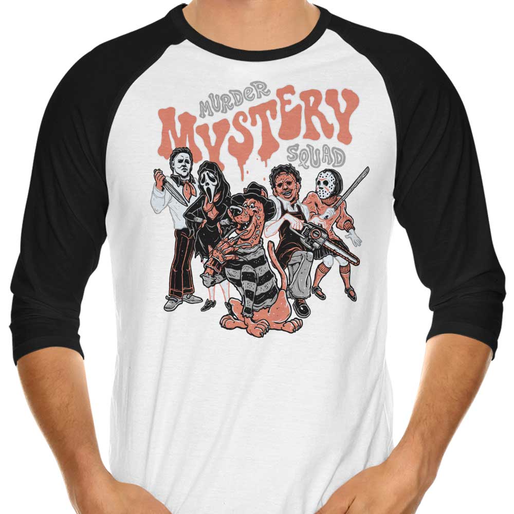 Murder Mystery Squad 3/4 Sleeve Raglan - Adult & Kids T-Shirts, Sweatshirts & Hoodies apparel design preview 1
