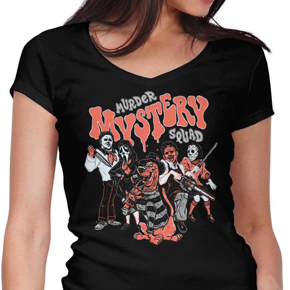 Murder Mystery Squad Women's V-Neck - Adult & Kids T-Shirts, Sweatshirts & Hoodies apparel design preview 1