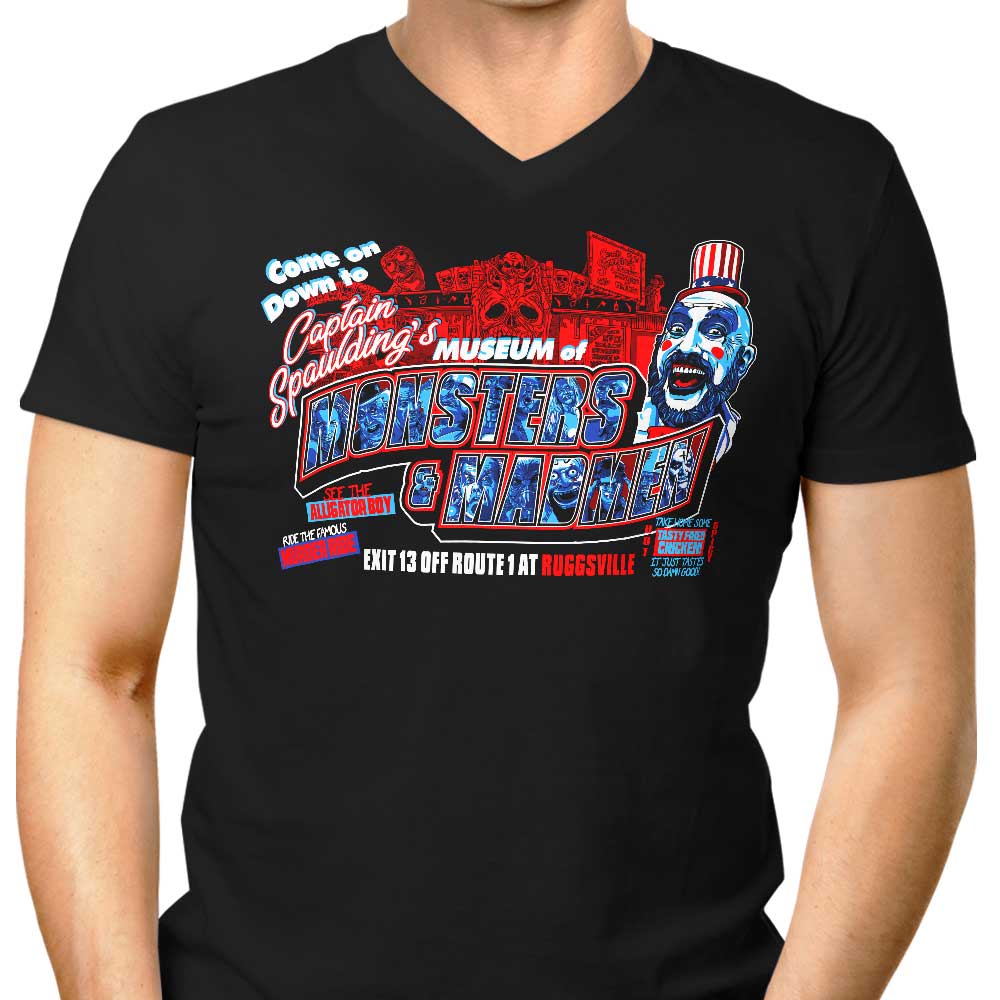 Museum of Monsters and Madmen Men's V-Neck - Adult & Kids T-Shirts, Sweatshirts & Hoodies apparel design preview 1