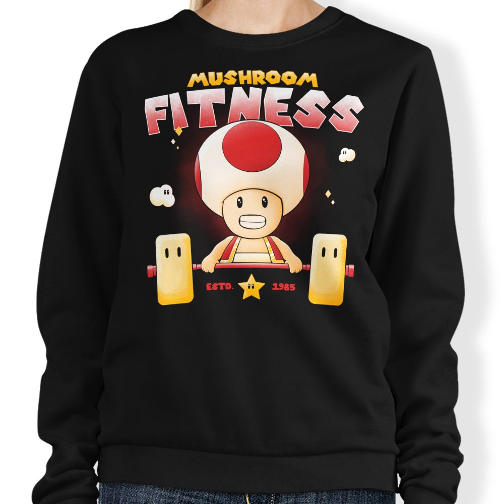 Mushroom Fitness - Adult & Kids T-Shirts, Sweatshirts & Hoodies apparel design preview 1