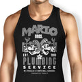 Mushroom Kingdom Plumbing Service Tank Top - Adult & Kids T-Shirts, Sweatshirts & Hoodies apparel design preview 1