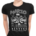Mushroom Kingdom Plumbing Service Women's Apparel - Adult & Kids T-Shirts, Sweatshirts & Hoodies apparel design preview 1
