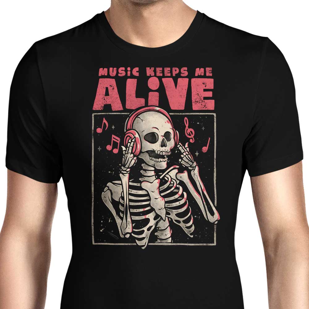 Music Keeps Me Alive Men's Apparel - Adult & Kids T-Shirts, Sweatshirts & Hoodies apparel design preview 1
