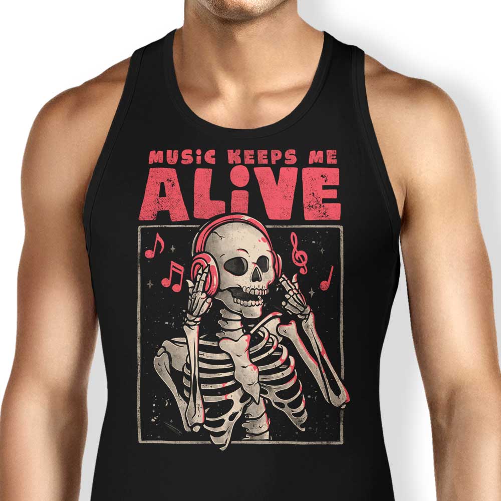 Music Keeps Me Alive Tank Top - Adult & Kids T-Shirts, Sweatshirts & Hoodies apparel design preview 1