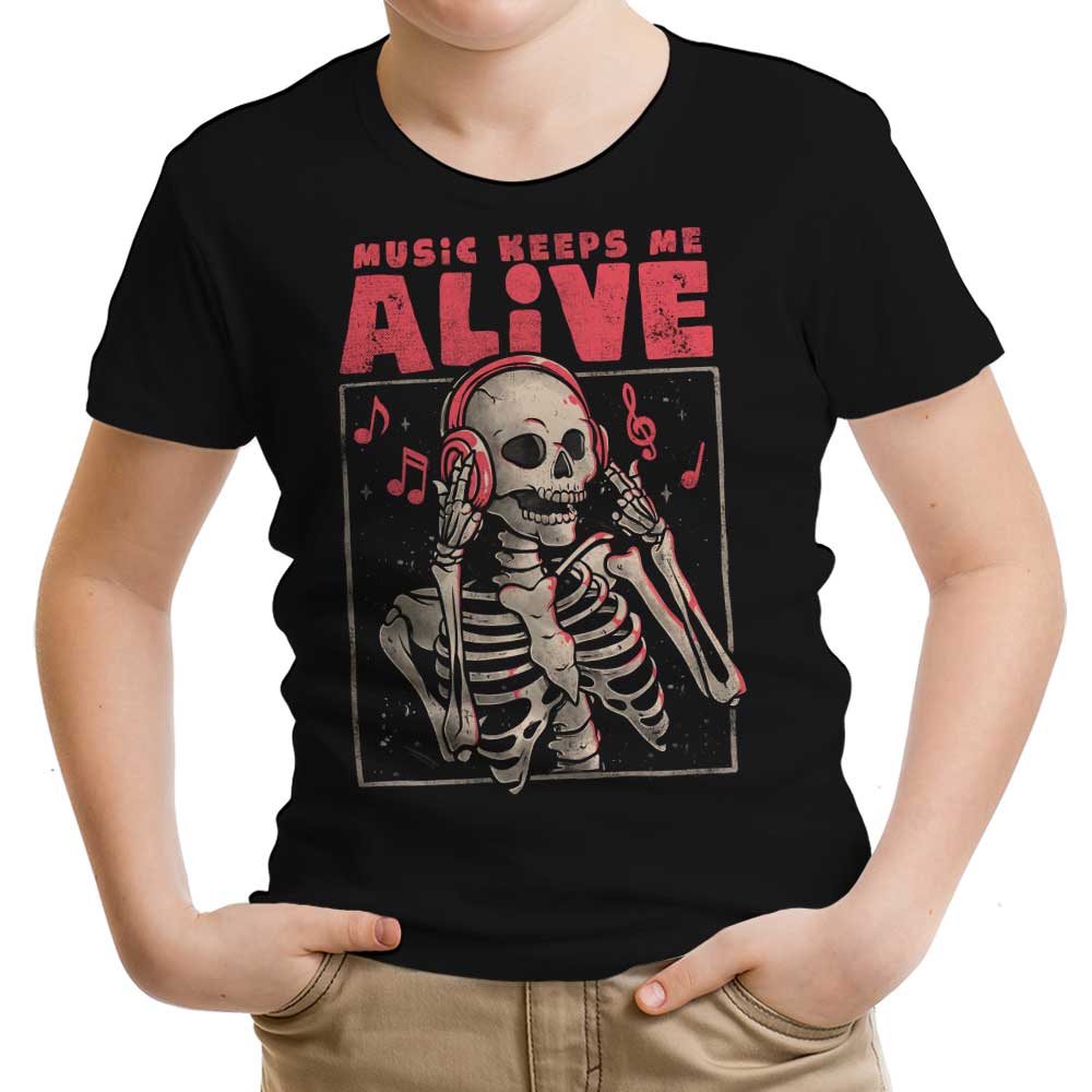 Music Keeps Me Alive Youth Apparel - Adult & Kids T-Shirts, Sweatshirts & Hoodies apparel design preview 1