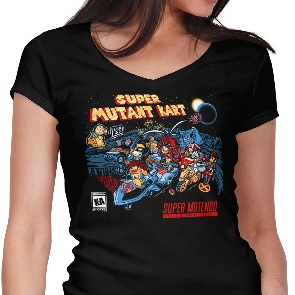 Mutant Kart Women's V-Neck - Adult & Kids T-Shirts, Sweatshirts & Hoodies apparel design preview 1