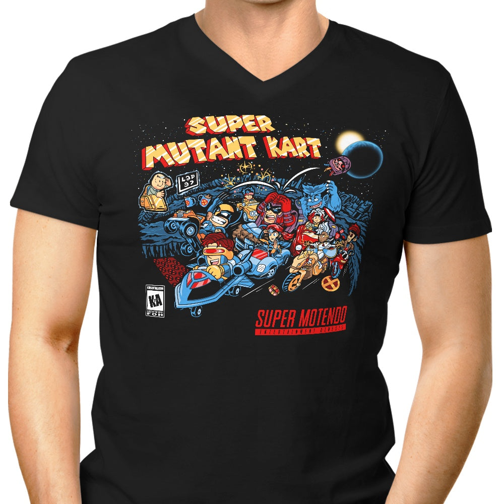 Mutant Kart Men's V-Neck - Adult & Kids T-Shirts, Sweatshirts & Hoodies apparel design preview 1