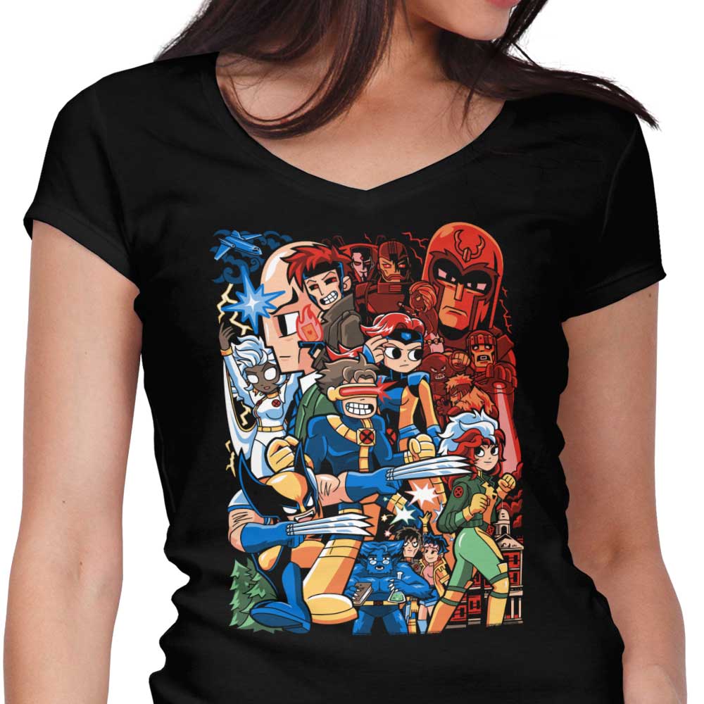 Mutant Pilgrim Women's V-Neck - Adult & Kids T-Shirts, Sweatshirts & Hoodies apparel design preview 1