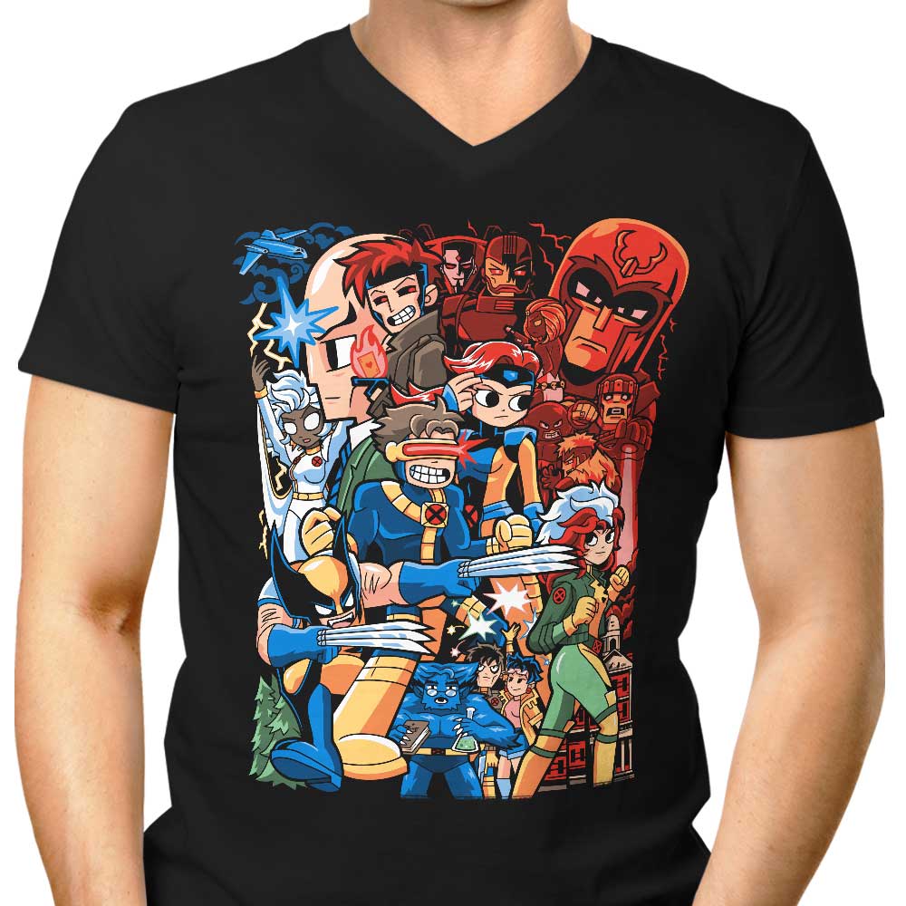 Mutant Pilgrim Men's V-Neck - Adult & Kids T-Shirts, Sweatshirts & Hoodies apparel design preview 1