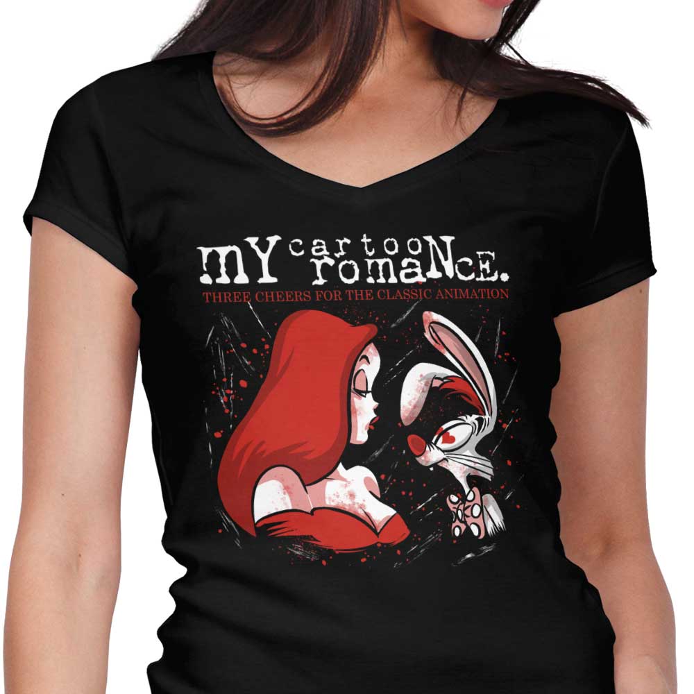 My Cartoon Romance Women's V-Neck - Adult & Kids T-Shirts, Sweatshirts & Hoodies apparel design preview 1