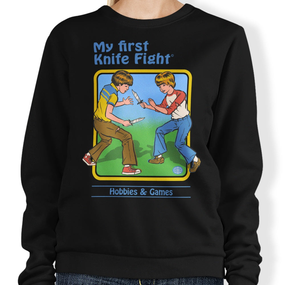 My First Knife Fight - Adult & Kids T-Shirts, Sweatshirts & Hoodies apparel design preview 1