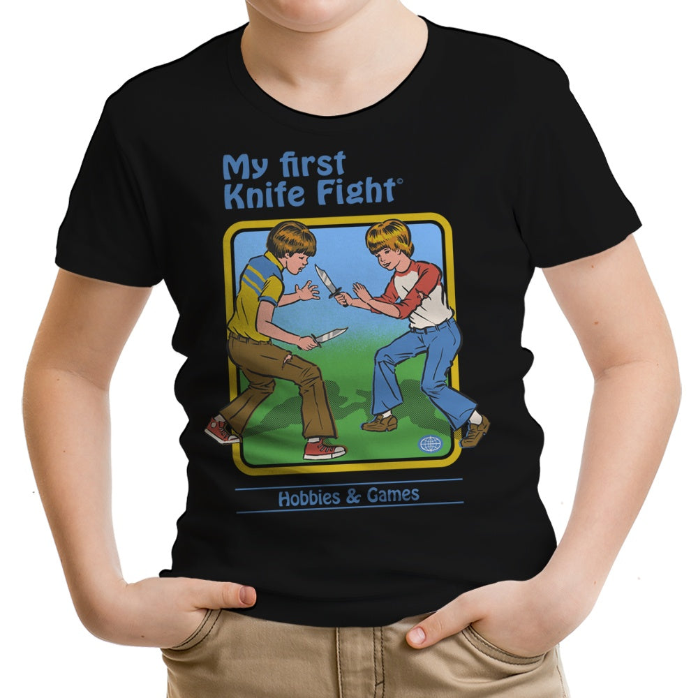 My First Knife Fight Youth Apparel - Adult & Kids T-Shirts, Sweatshirts & Hoodies apparel design preview 1