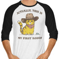 My First Rodeo 3/4 Sleeve Raglan - Adult & Kids T-Shirts, Sweatshirts & Hoodies apparel design preview 1