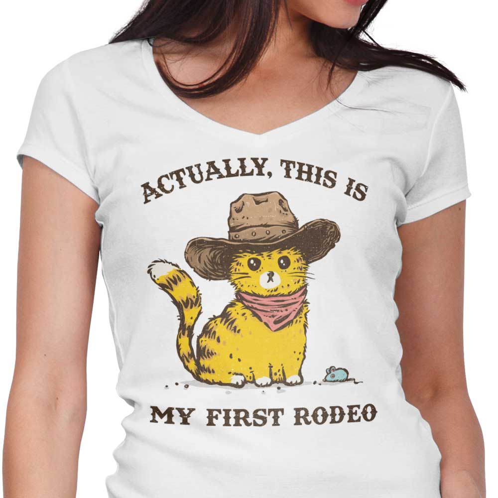 My First Rodeo Women's V-Neck - Adult & Kids T-Shirts, Sweatshirts & Hoodies apparel design preview 1