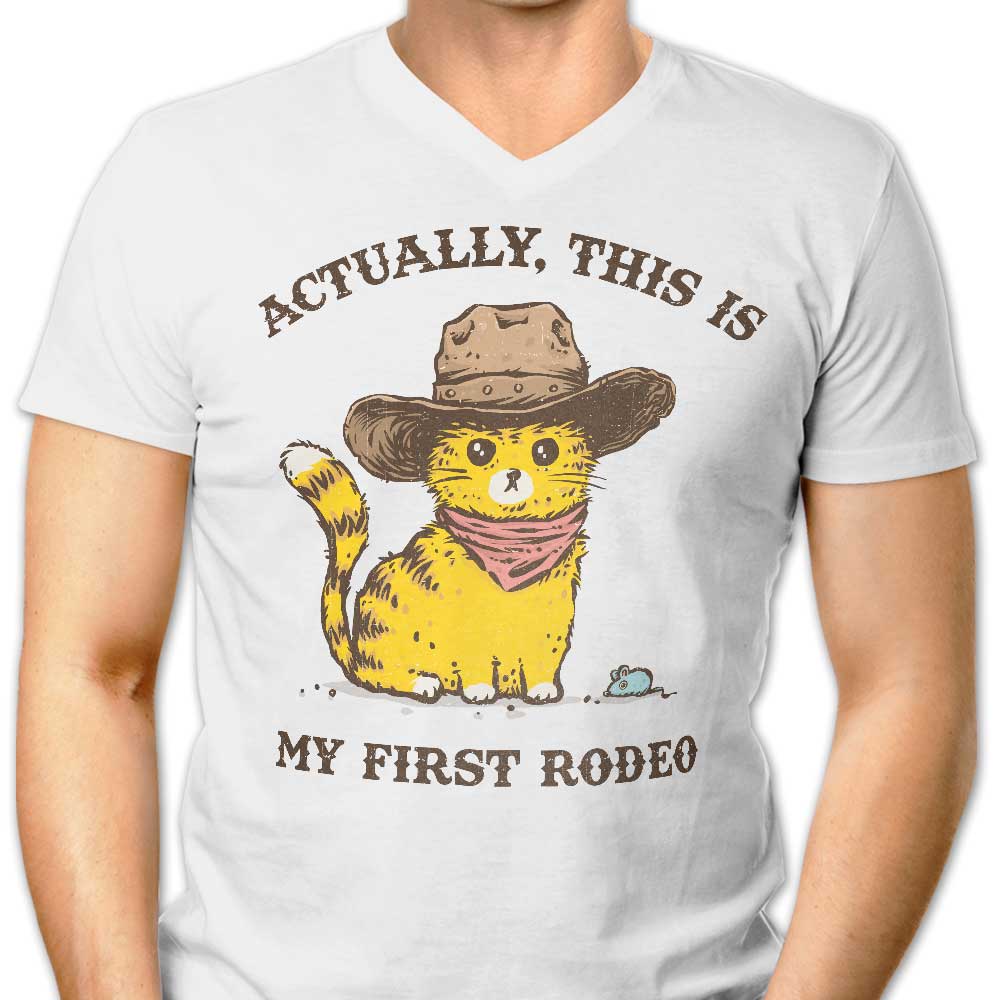 My First Rodeo Men's V-Neck - Adult & Kids T-Shirts, Sweatshirts & Hoodies apparel design preview 1
