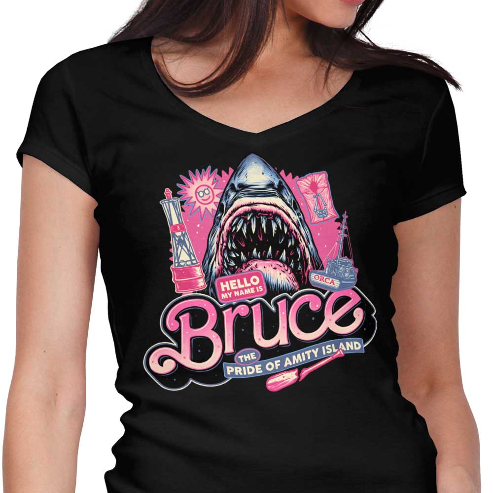 My Name is Bruce Women's V-Neck - Adult & Kids T-Shirts, Sweatshirts & Hoodies apparel design preview 1